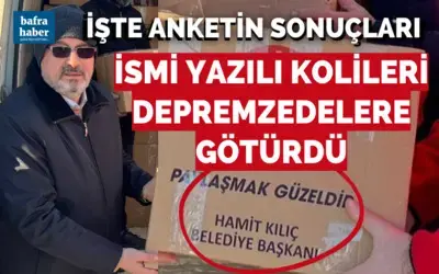Başkan Hamit Kılıç İsmi Yazılı Kolileri Depremzedelere Götürdü!