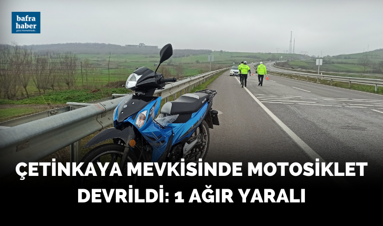 Motosiklet devrildi: 1 ağır yaralı
