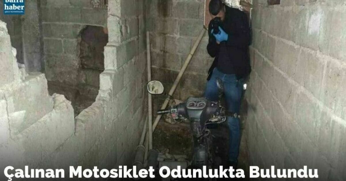 Çalınan motosiklet odunlukta bulundu