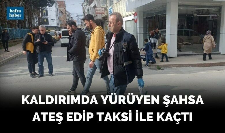 Kaldırımda yürüyen şahsa ateş edip taksi ile kaçtı - Samsun'un Bafra ilçesinde taksi durağında çalışan şahsa silahla ateş ettikten sonra kaçan şüpheli, kısa sürede yakalandı.