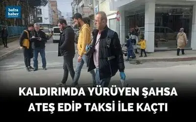 Kaldırımda yürüyen şahsa ateş edip taksi ile kaçtı