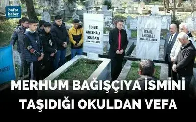 Merhum Bağışçıya İsmini Taşıdığı Okuldan Vefa