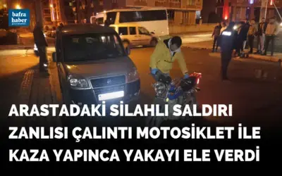 Arastadaki Silahlı Saldırı Zanlısı Çalıntı Motosiklet İle Kaza Yapınca Yakayı Ele Verdi