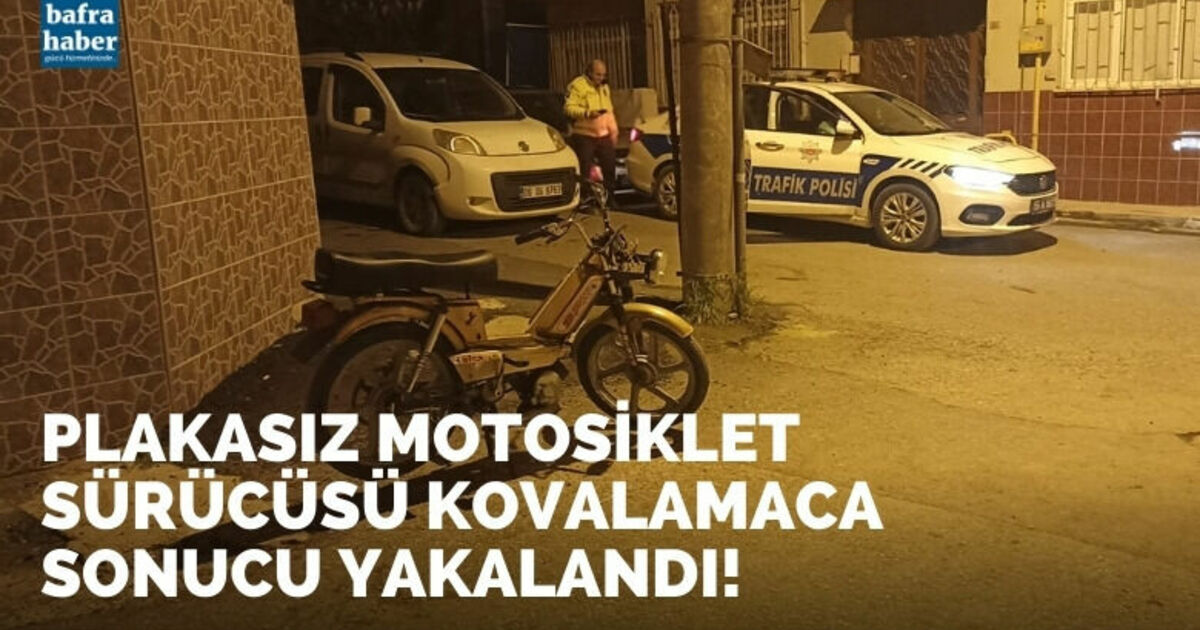 Plakasız Motosiklet Sürücüsü Kovalamaca Sonrası Yakalandı