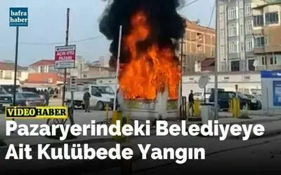 Pazaryerindeki Belediyeye Ait Kulübede Yangın