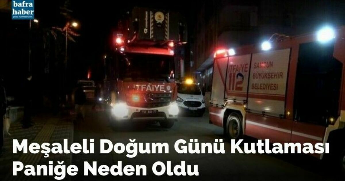 Meşaleli doğum günü kutlaması paniğe neden oldu