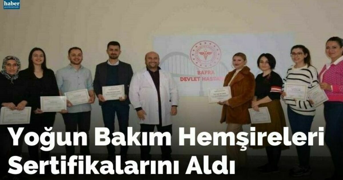 Yoğun bakım hemşireleri sertifikalarını aldı