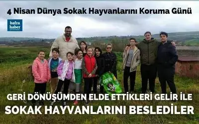 Bafra’da sokak hayvanları günü unutulmadı