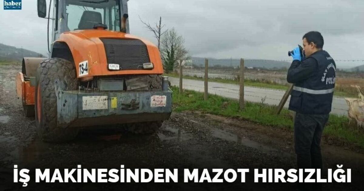 İs makinesinden mazot hırsızlığı