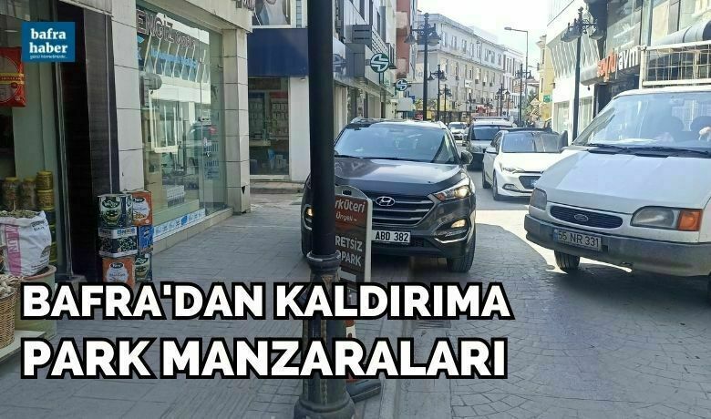 Tekel Caddesi'nde kaldırıma park