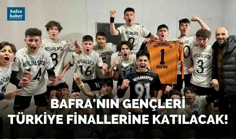 Bafra Mevlanaspor U 16 Takımı Türkiye Finallerinde - Bafra Mevlanaspor U 16 futbol takımı, Türkiye Finallerinde Bafra'yı temsil etme hakkı ve başarısı kazandı.