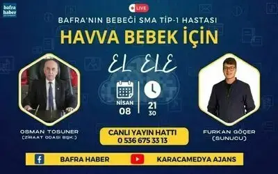 Bafra’da Sma Hastası Havva Bebek İçin Canlı Yayın Bağış Kampanyası Düzenleniyor