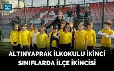 Altınyaprak İlkokulu İkinci Sınıflarda İlçe İkincisi