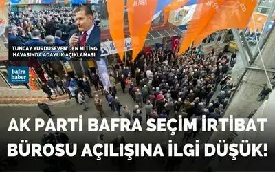 Ak Parti Bafra Seçim İrtibat Bürosu Açılışına İlgi Düşük!