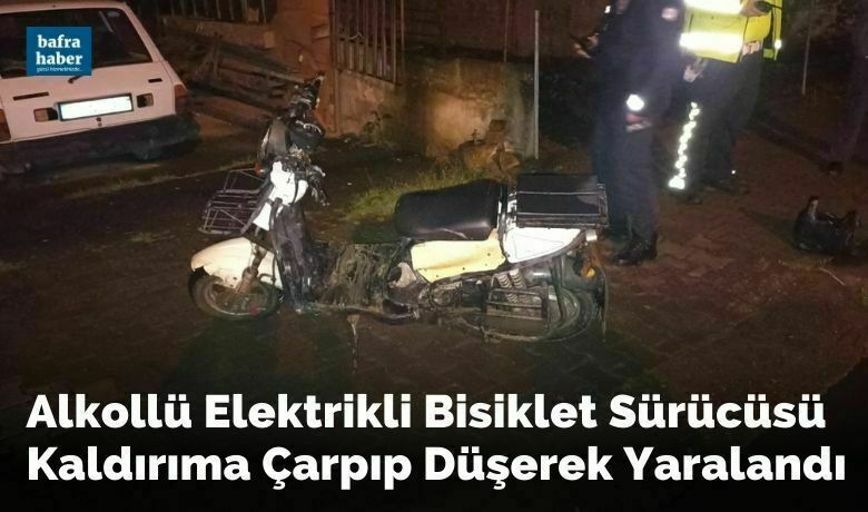 Alkollü Elektrikli Bisiklet Sürücüsü Kaldırıma Çarpıp Düşerek Yaralandı