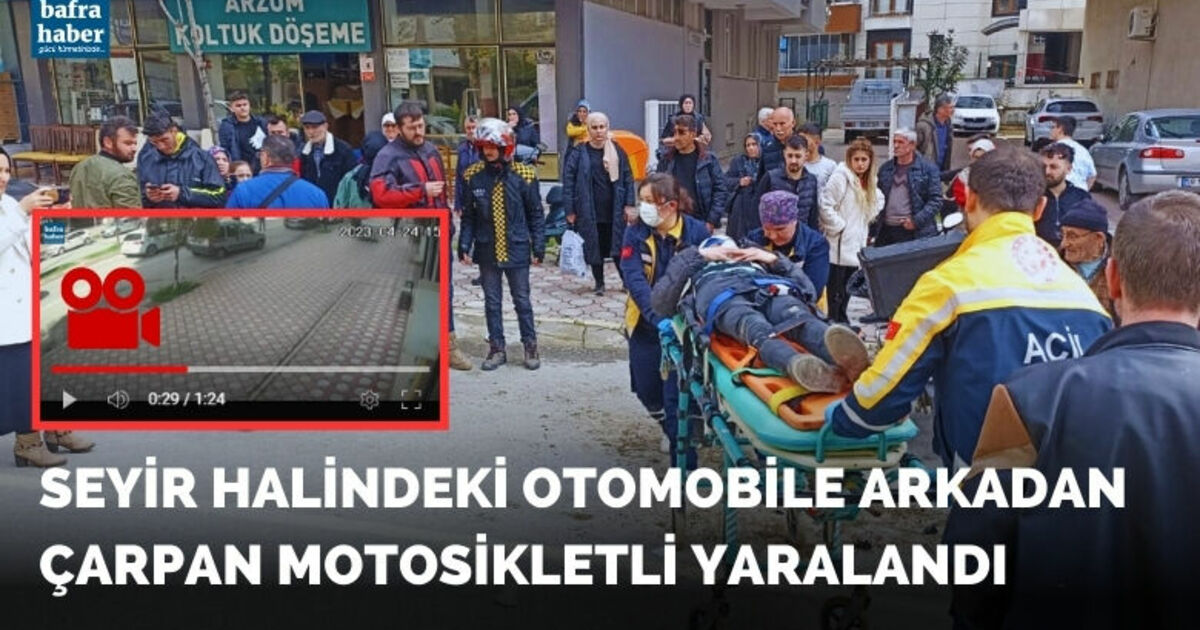 Seyir halinde otomobile arkadan çarpan motosikletli yaralandı