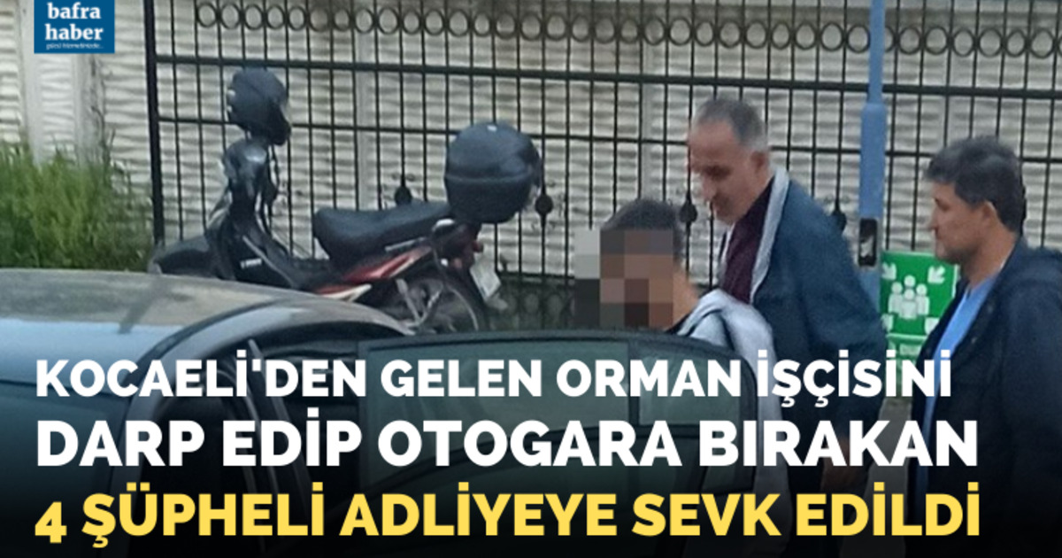 Bafra’da 4 gasp zanlısı adliyeye sevk edildi