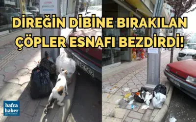 Direğin Dibine Bırakılan Çöpler Esnafı Bezdirdi!