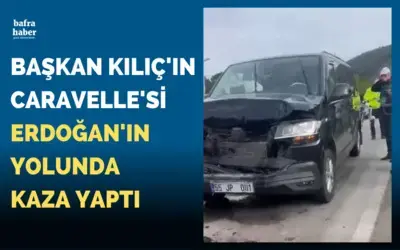 Bafra Belediyesinin Caravelle'si Kaza Yaptı