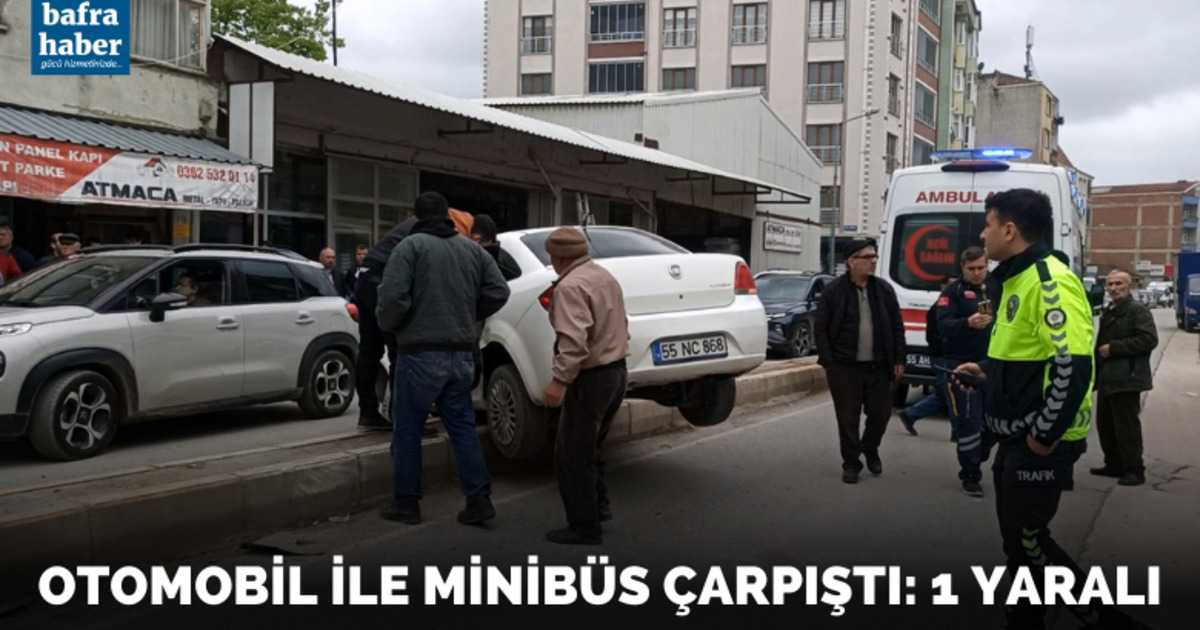 Otomobil ile minibüs çarpıştı: 1 yaralı