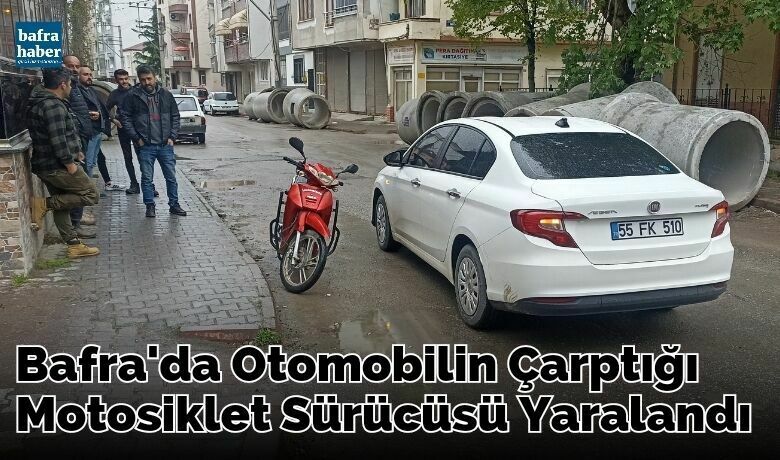 Otomobilin Çarptığı Motosiklet Sürücüsü Yaralandı