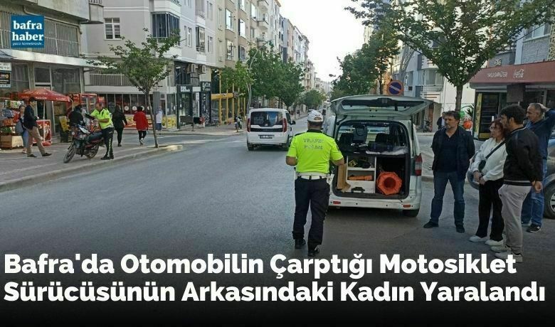 Otomobilin Çarptığı Motosiklet Sürücüsünün Arkasındaki Kadın Yaralandı