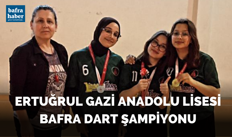 Ertuğrul Gazi Anadolu Lisesi Bafra Dart Şampiyonu - Liseler arası düzenlenen turnuvada Ertuğrul Gazi Anadolu Lisesi Bafra Dart Şampiyonu oldu.
