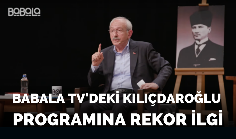 Babala Tv'deki Kılıçdaroğlu Programına Rekorİlgi, İlk Saatlerde Milyonlarca İzleme - 21:30 itibariyle yayınlanan program, ilk 9 saatte 7.5 milyondan fazla izlendi. Haberin yayınlandığı 14. saatte 0 milyonu aştı.