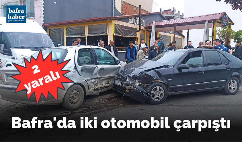Bafra’da iki otomobil çarpıştı: 2 yaralı