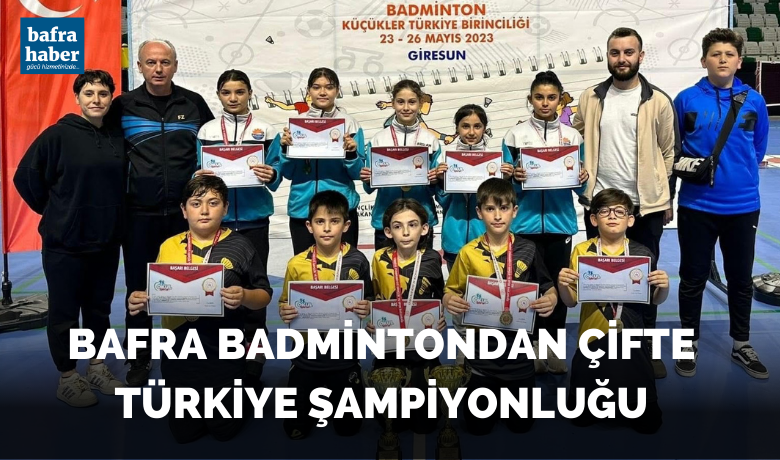 Bafra Badmintondan Çifte Türkiye Şampiyonluğu