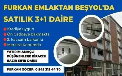 Furkan Emlaktan Beşyol'da Satılık 3+1 Daire