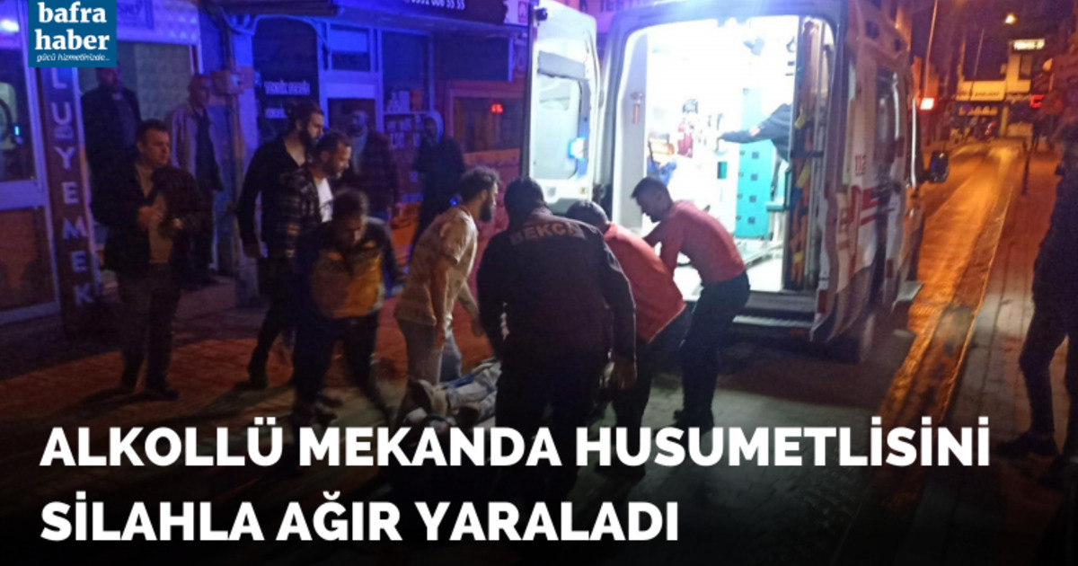 Alkollü mekanda husumetlisini silahla ağır yaraladı