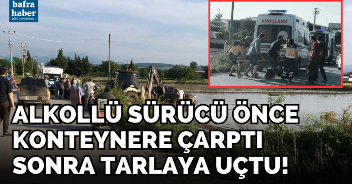 Otomobil Takla Atarak Pirinç Tarlasına Uçtu!