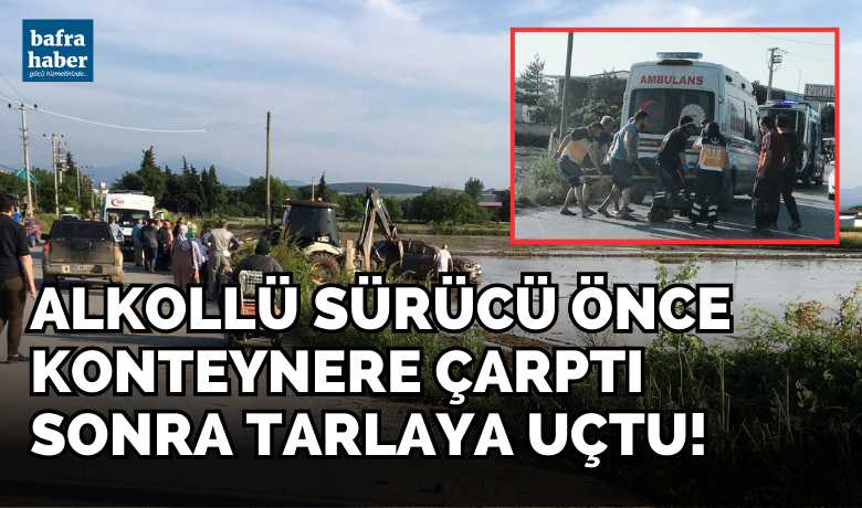 Otomobil Takla Atarak Pirinç Tarlasına Uçtu!