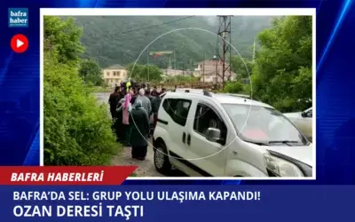 Bafra’da sel: Grup yolu ulaşıma kapandı