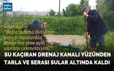 Su Kaçıran Drenaj Kanalı Yüzünden Tarla Ve Serası Sular Altında Kaldı