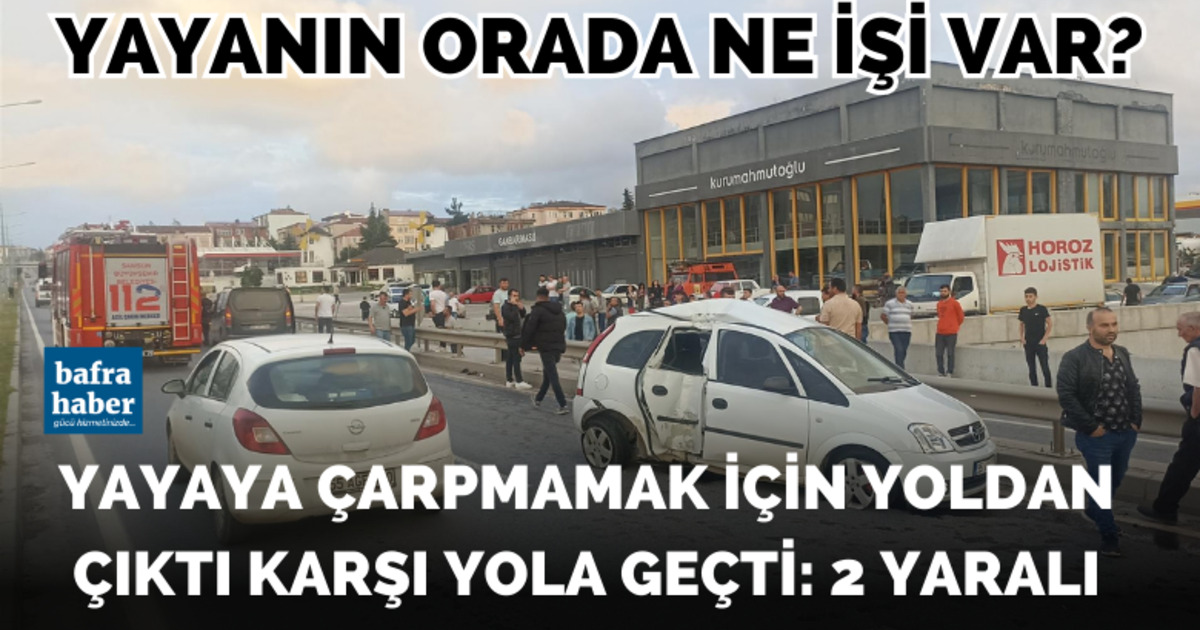 Yayaya Çarpmamak İçin Yoldan Çıktı Karşı Yola Geçti: 2 Yaralı