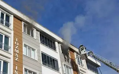 Apartmanda yangın paniği
