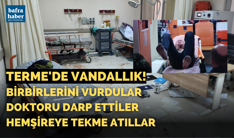 Terme de vandallik doktoru darp edip hastaneyi birbirine kattilar