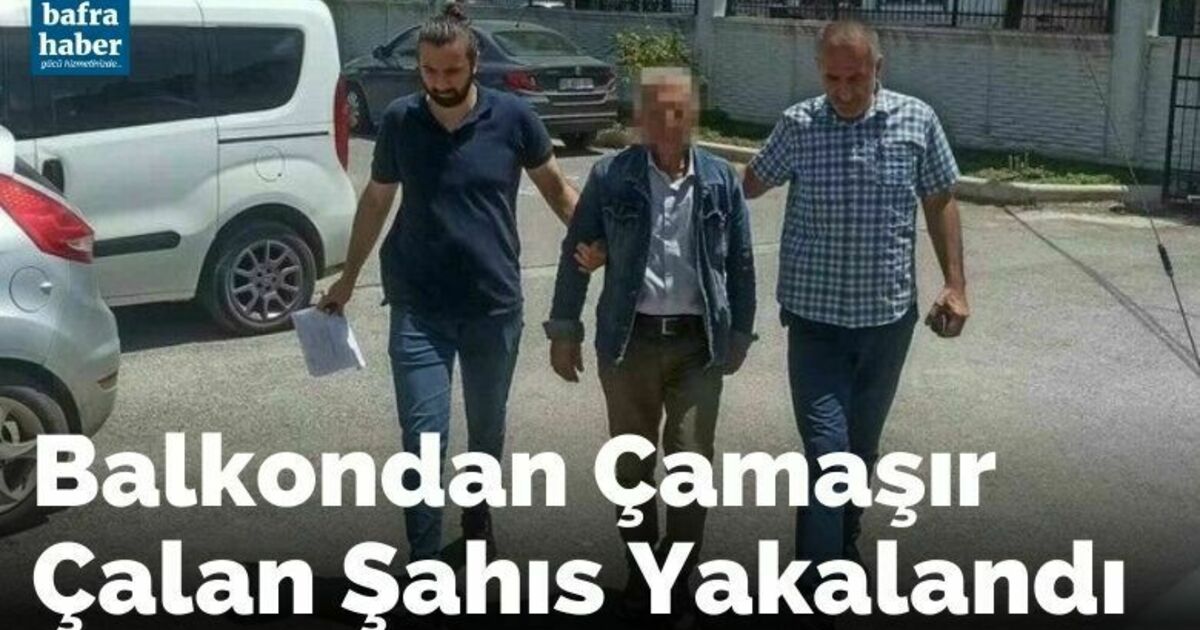 Balkondan çamaşır çalan şahıs yakalandı