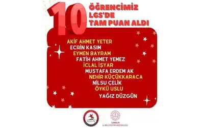 Samsun LGS başarısını 5’e katladı: 2’den 10’a çıktı
