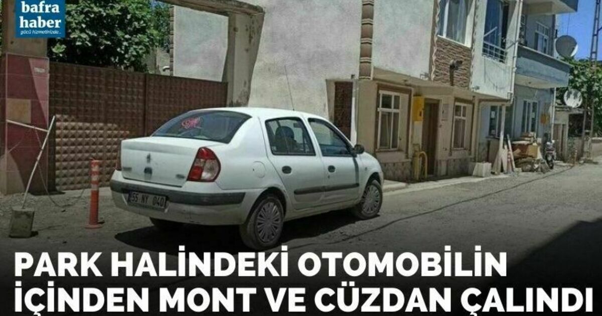 Park halindeki otomobilden hırsızlık