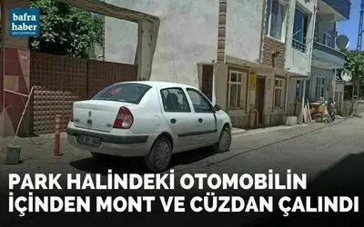 Park halindeki otomobilden hırsızlık