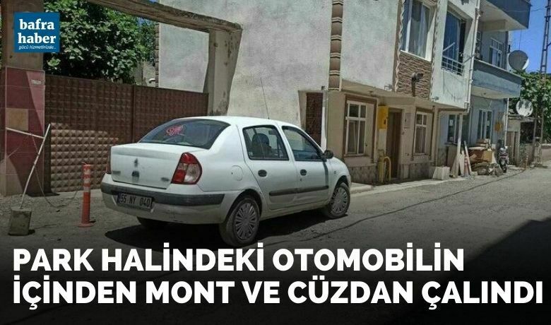 Park halindeki otomobilden hırsızlık