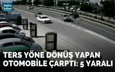 Bafra’da kaza: 5 yaralı