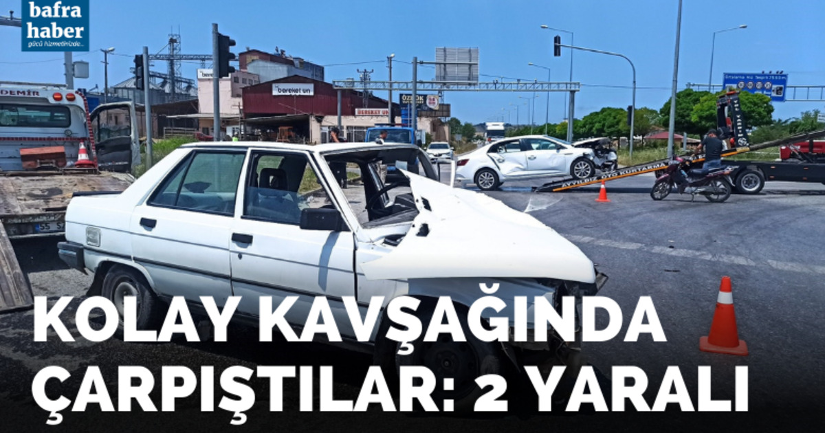Kolay Kavşağında çarpıştılar: 2 yaralı