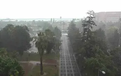 Samsun’da kısa süreli sağanak korkuttu
