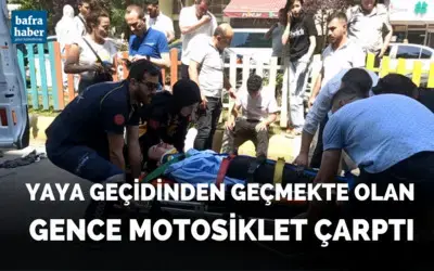 Motosiklet yayaya çarptı: 2 yaralı