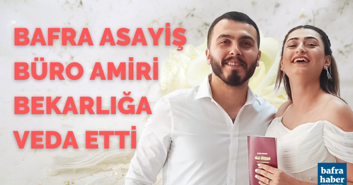 Bafra Asayiş büro amiri bekarlığa veda etti