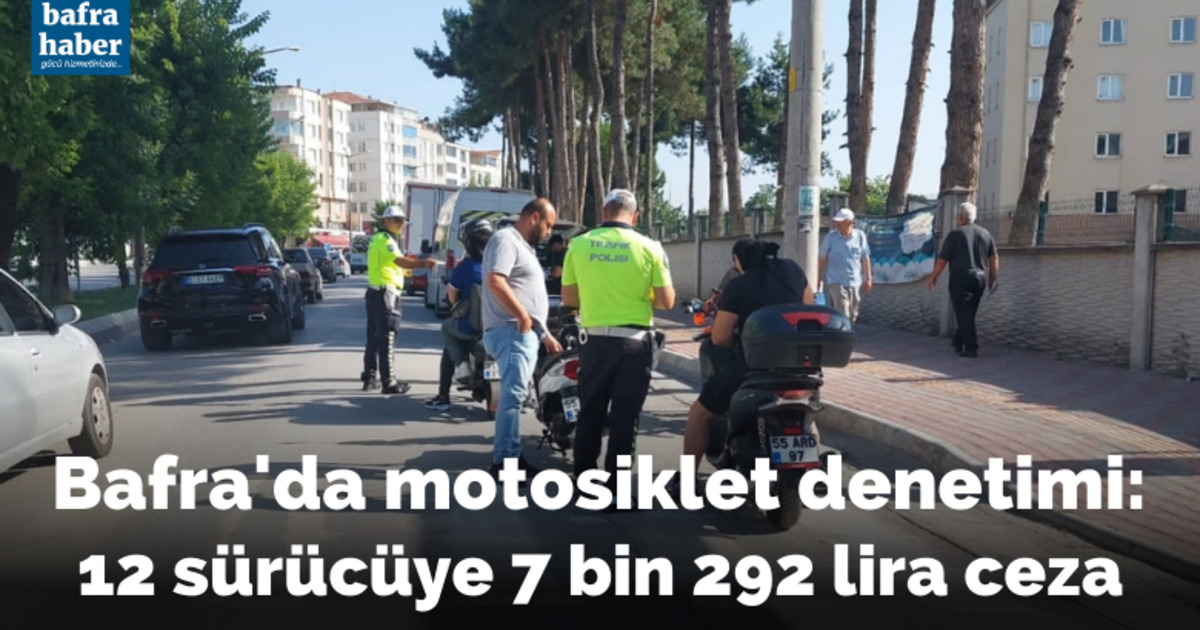 Bafra’da motosiklet denetimi